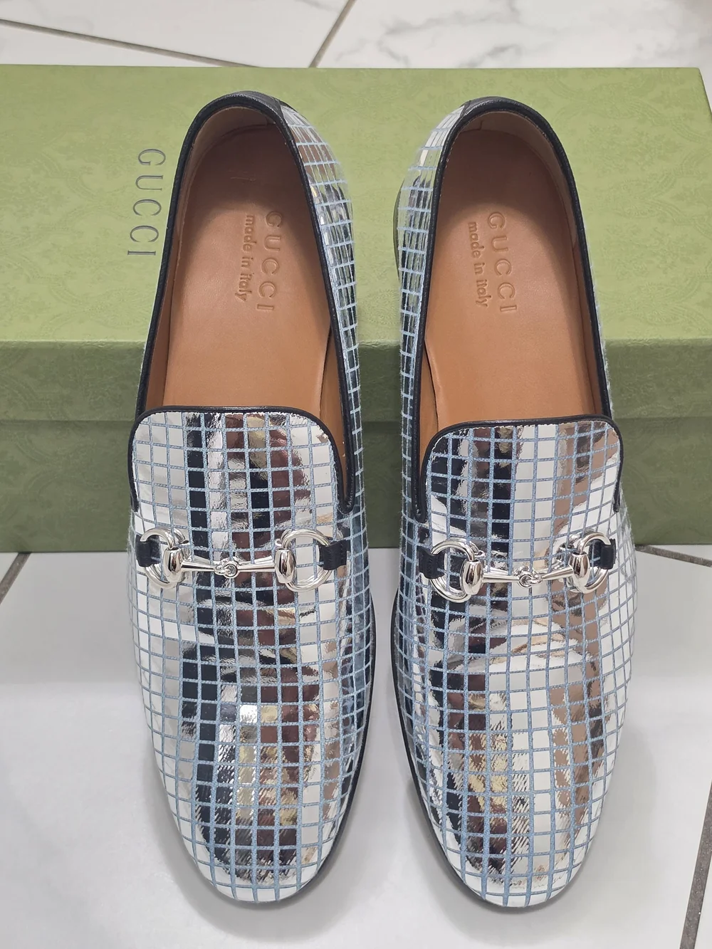 Gucci Crispy Discoball Horsebit Loafers